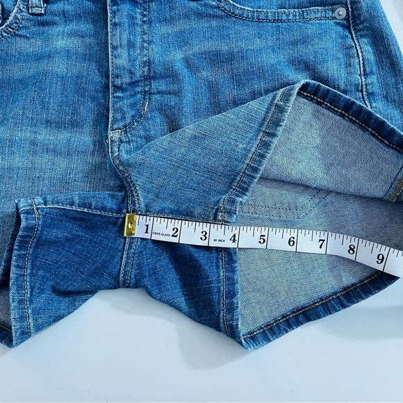 Banana Republic High Rise Jean Shorts Women Size 28 Blue Pockets Stretch - Picture 7 of 8